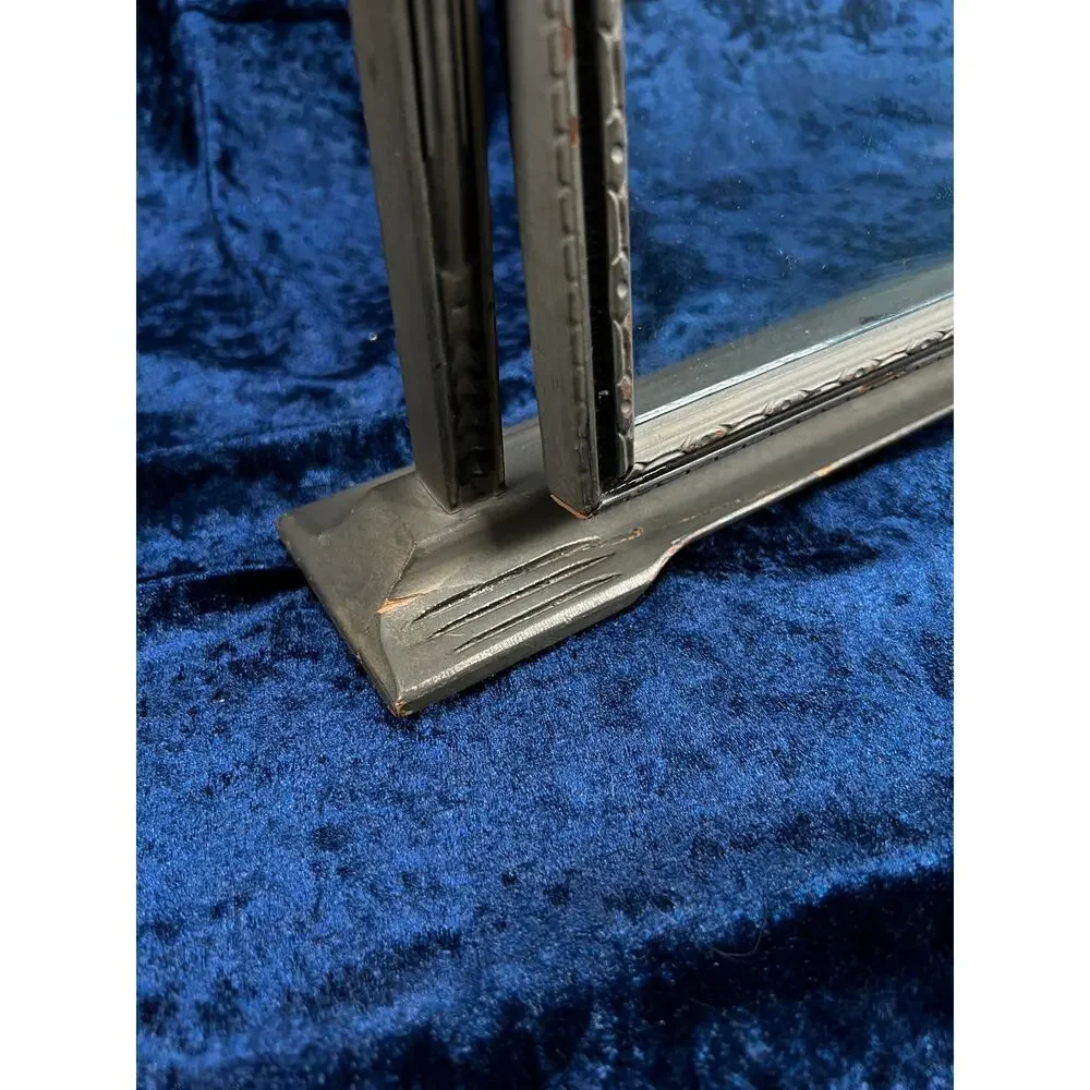 Antique Art Deco Tabletop Picture Frame – Silver Tone Ornate Tilt Design